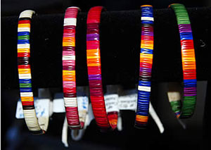 5 quillwork bracelets (variety of colors) made by David Louis